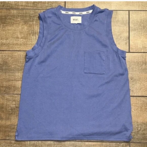 Madewell - MWL Breeze Muscle Tank Top Loungewear NA562 | Small: Still Ocean Blue - Picture 11 of 16
